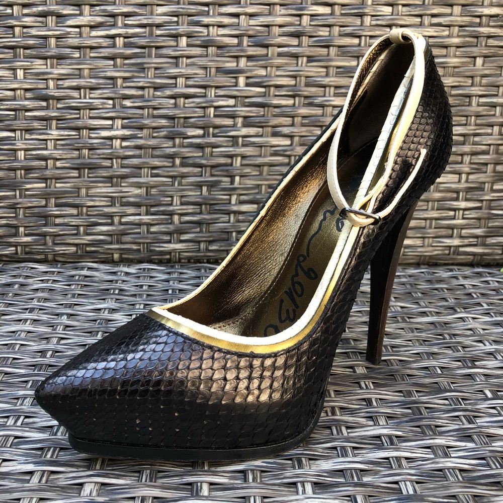 Lanvin Genuine Python Leather Platform Pump 39eu - image 2